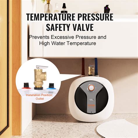 Vevor Electric Mini Tank Water Heater 4 Gallon Tank 1440w Hot Water Boiler Storage Safety