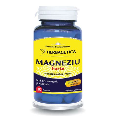 Magneziu Forte 30 Capsule Herbagetica Pret Avantajos Minifarm