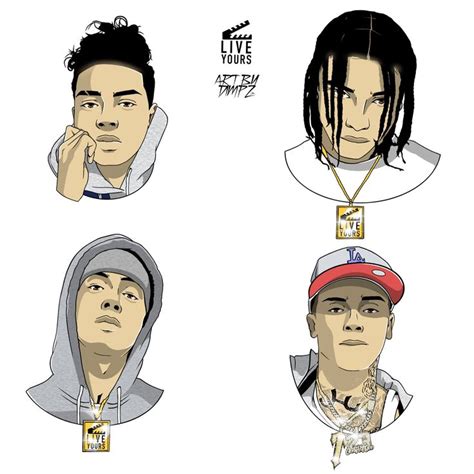 Four Different Avatars Of The Same Person Wearing Hoodies And