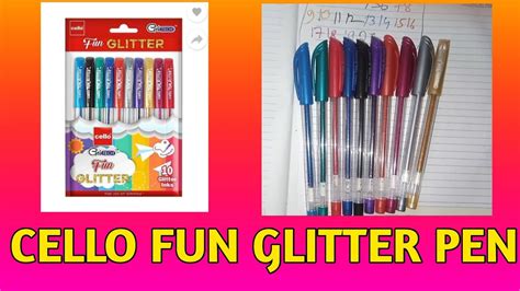 Cello Fun Glitter Pen Unboxing And Review Best Pen For Students For