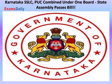 Karnataka Sslc Puc Combined Under One Board State Assembly Passes Bill