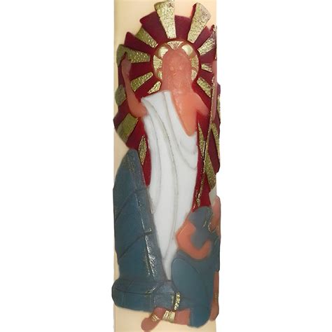 Paschal Candle Relief Jesus Christ Resurrected Vigil