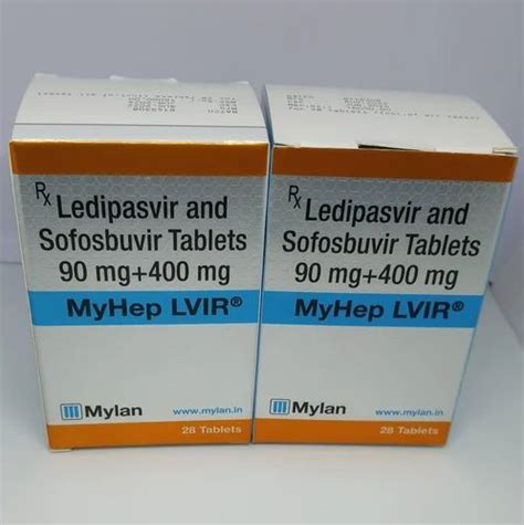 MyHep LVIR Ledipasvir 90 Mg And Sofosbuvir 400 Mg Tablets 28 Tab