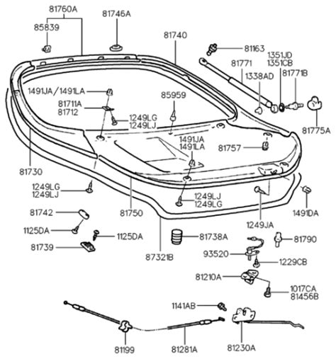 81230 27011 Genuine Hyundai Tail Gate Latch Assembly