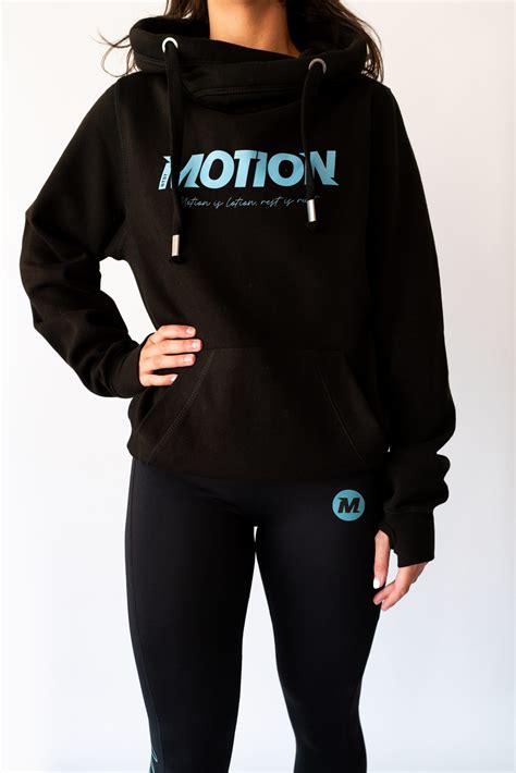 Cross Neck Hoodie Motion Black Btst Osteopathy Edwinstowe