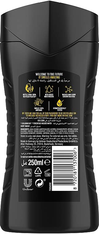 Axe Dark Temptation Shower Gel Gel Douche Pour Visage Corps Et