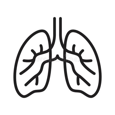 Vector Human Lungs Flat Icon Stock Vector Illustration Of Emblem