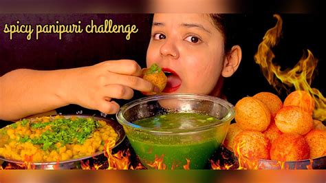 Eating Spicy Panipuri Challenge Panipuri Eating Challenge Golgappa