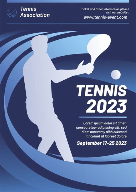 Customize This Gradient Simple Tennis Association Event Poster Design