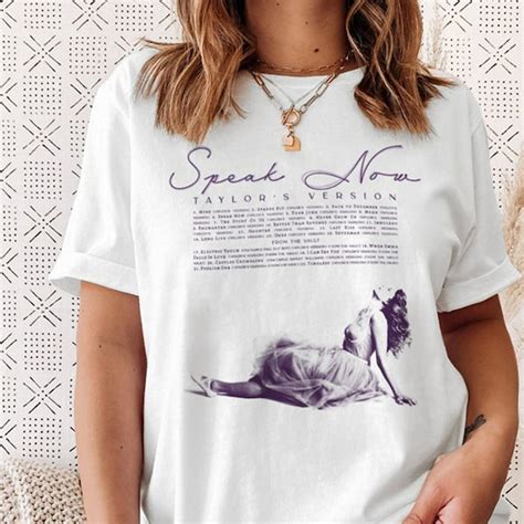 Speak Now Taylors Version Track List T Shirt Speak Now Etsy