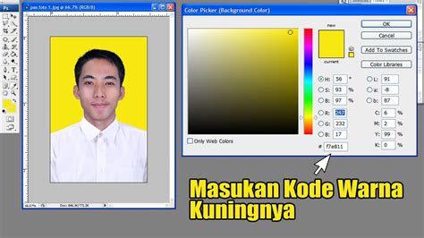 Cara Edit Pas Foto Background Kuning Tes Calon Anggota Polri Youtube