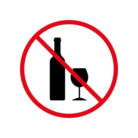 Prohibición de alcohol icono de silueta negra bebida de alcohol