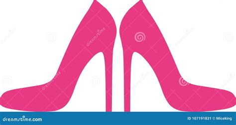 Pink High Heel Stock Vector Illustration Of Shoes Footwear 107191831