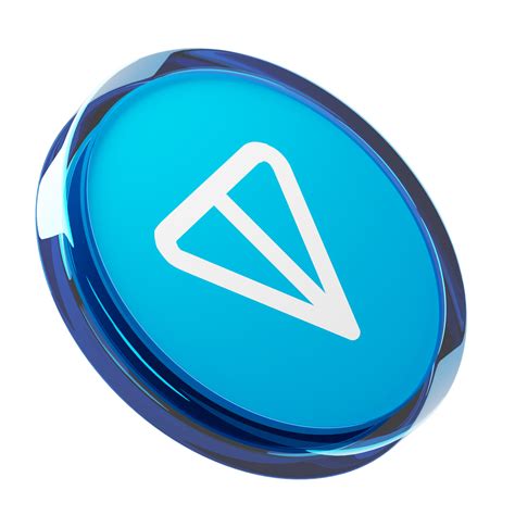 Toncoin ,TON Glass Crypto Coin 3D Illustration 24093454 PNG