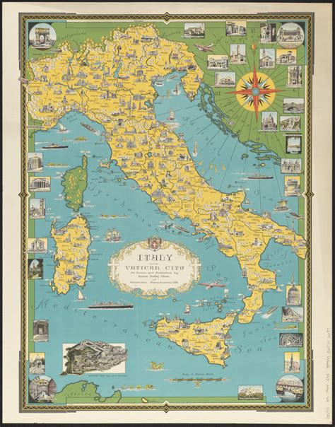 Italy With Vatican City Norman B Leventhal Map Education Center