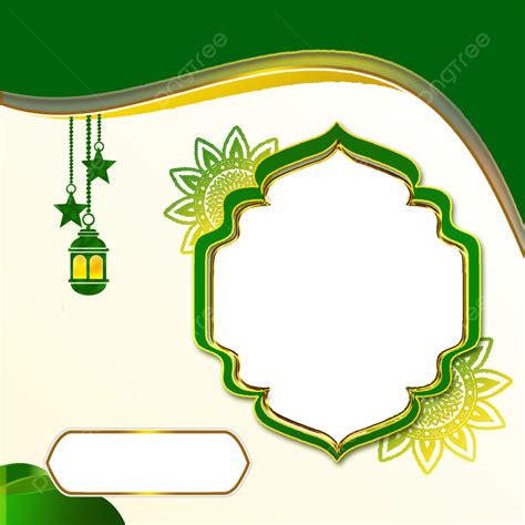 Green Islamic Twibbon Profile Photo Frame Green Islamic Twibbon