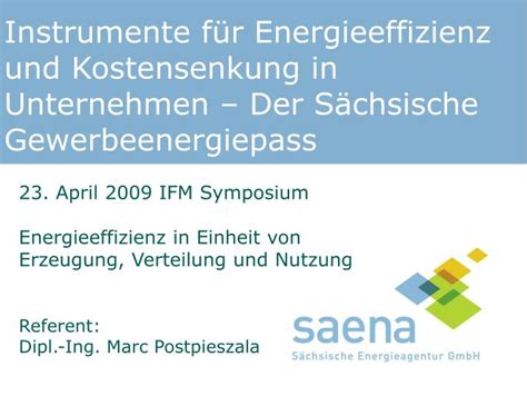 Ppt Vorstellung Der S Chsischen Energieagentur Saena Gmbh