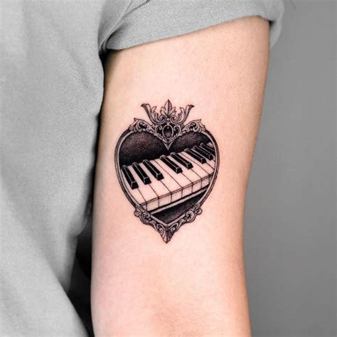 Piano Keys Tattoo Around Wrist