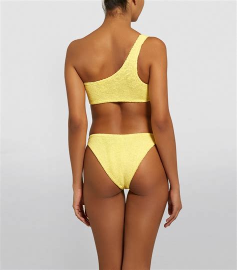 Hunza G Yellow Nancy One Shoulder Bikini Harrods Uk