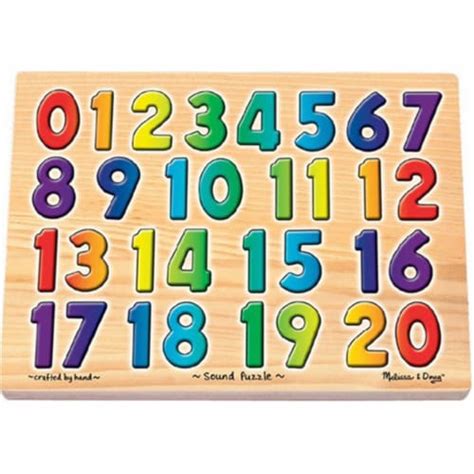 Melissa Doug Numbers 21 Piece Wooden Sound Puzzle 1 Unit Frys