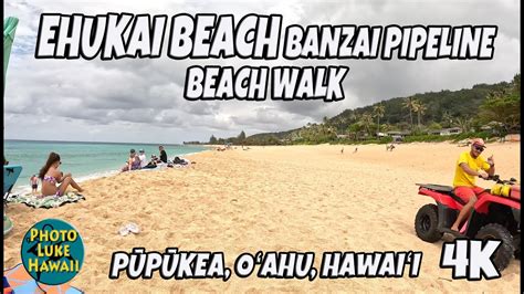 Ehukai Beach Banzai Pipeline Beach Walk 4K60 April 8 2023 Pupukea Oahu