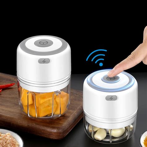 Mini Procesador De Alimentos El Ctrico Port Til Con Cuchillas De Acero