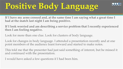 Body Language Examples Ppt