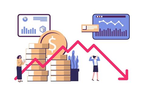 Recessão Econômica Lucros E Perdas Negócios E Finanças Crise Ilustração