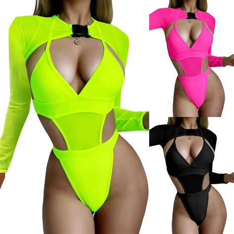 Women Sexy Bikini Swimsuit Set Backless Halterneck Bodysuit And Long