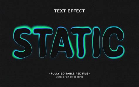 Premium PSD | Static text effect