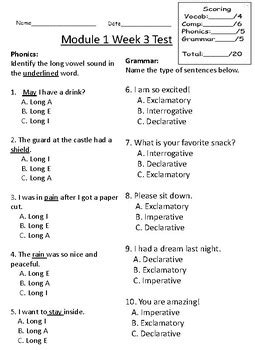 Hmh Into Reading Module Week Test Grade By Markie Hale Tpt