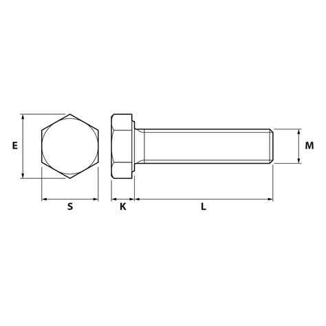 Tornillo DIN 933 8 8 ISO 4017 Cincado LUSAN