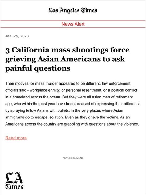 Los Angeles Times 3 California Mass Shootings Force Grieving Asian Americans To Ask Painful