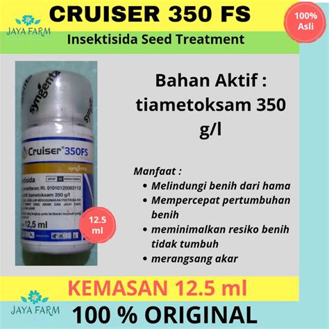 Jual INSEKTISIDA CRUISER 350 FS 12 5 Ml SEED TREATMENT PEMBASMI HAMA