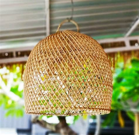 Rattan Lamp Shade Etsy