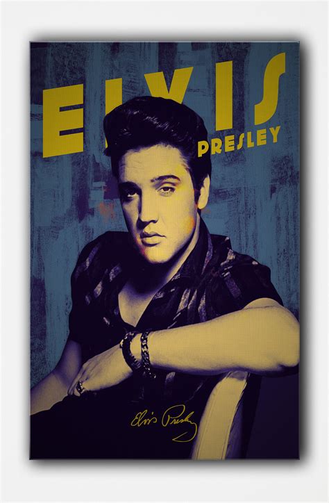 Elvis Presley Art Canvas Elvis Presley The King Of Rock Music Etsy Uk