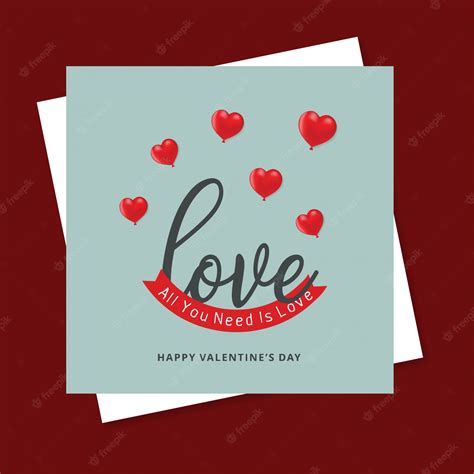 Free Vector Happy Valentine Day Card