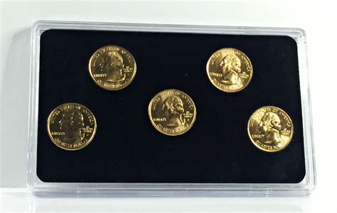 K Gold Layered Edition Of Commemorative Quarters In Custom