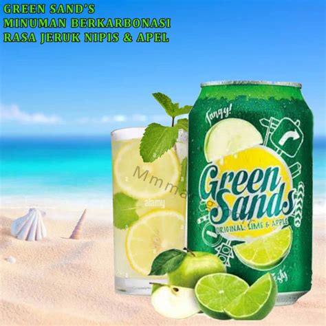 Green Sands Minuman Berkarbonasi Rasa Jeruk Nipis Apel 330ml