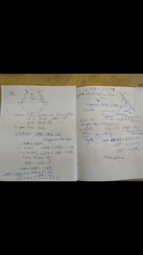 Theorem:-Angle subtended by an arc at the centre is double the angle ...