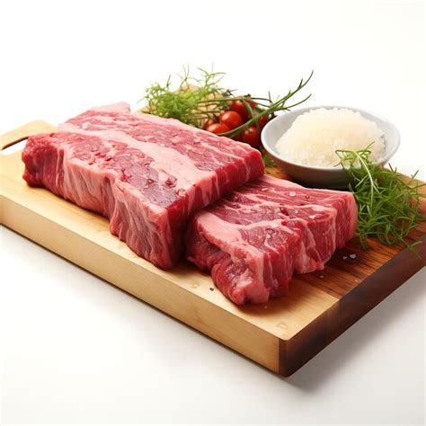 Premium AI Image Isolated Of Grade A5 Matsusaka Beef Focusing On The