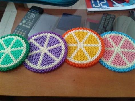 Posavasos Hama Beads Artesanum Hama Abalorios Hama Plantillas