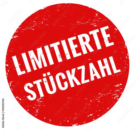 Limitierte Stückzahl Stempel rot grunge Stock Vektorgrafik Adobe Stock