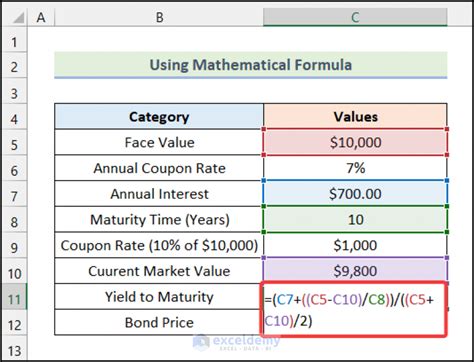 How to Make Treasury Bond Calculator in Excel (2 Easy Ways)