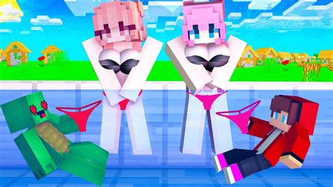 JJ And Mikey STOLE GIRLS UNDERWEAR In Pool In Minecraft Funny Story