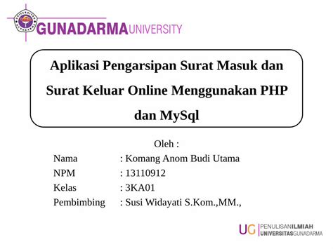 Pdf Aplikasi Pengarsipan Surat Masuk Dan Surat Keluar Online