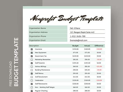 Nonprofit Budget Template designs, themes, templates and downloadable ...