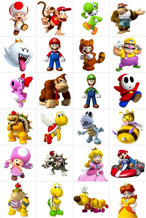 Free Printable Super Mario Characters