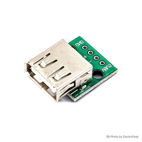 Type A Usb Female To Dip Pcb Board Adapter Mm