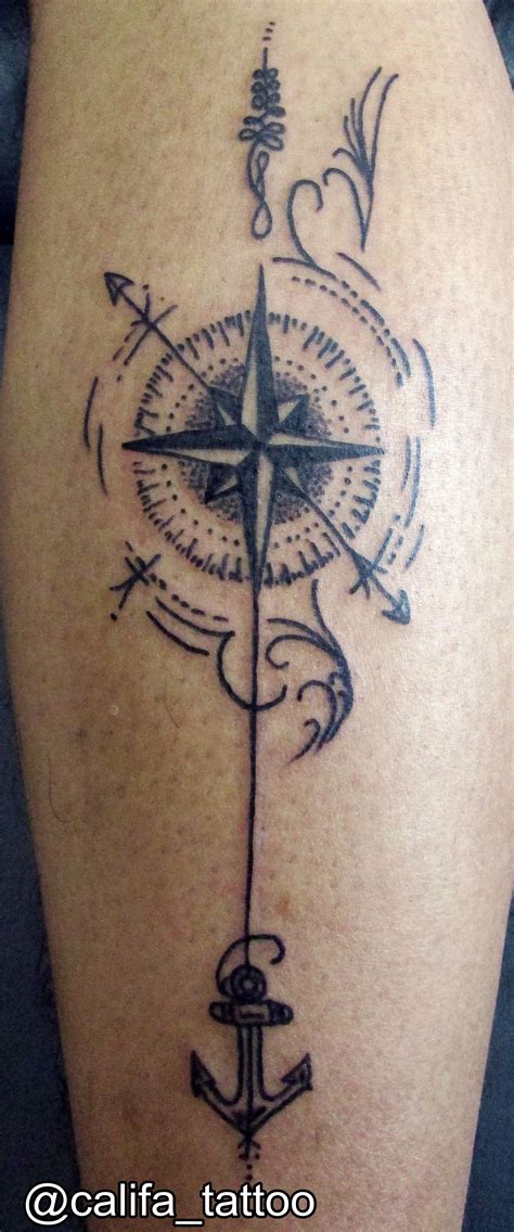 Compass Tattoo By Califa Tattoo Tatuagem Rosa Dos Ventos Bussola